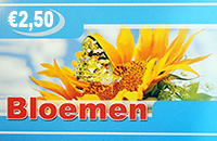 Bloemen €2.50+€2.50
